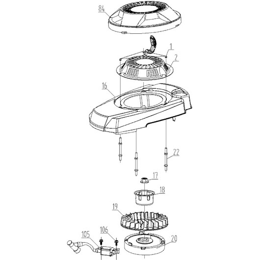 Стартер, крыльчатка и маховик Champion LM5127 после 2019г.